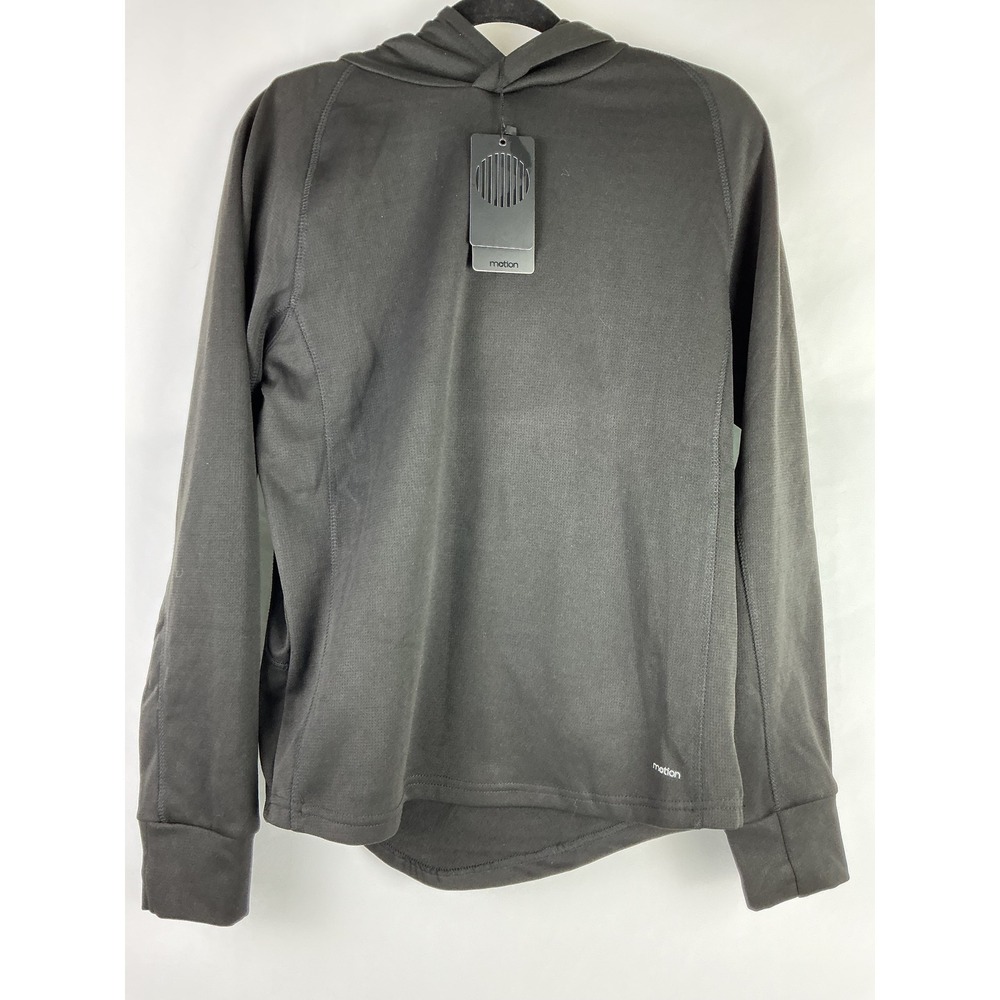 Motion Black LS Hoodie Pullover‎ Small S MSRP $78 Athleisure Activewear
